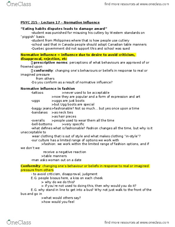 PSYC 215 Lecture Notes - Lecture 17: Proxemics, Lexical Decision Task, Acne Vulgaris thumbnail
