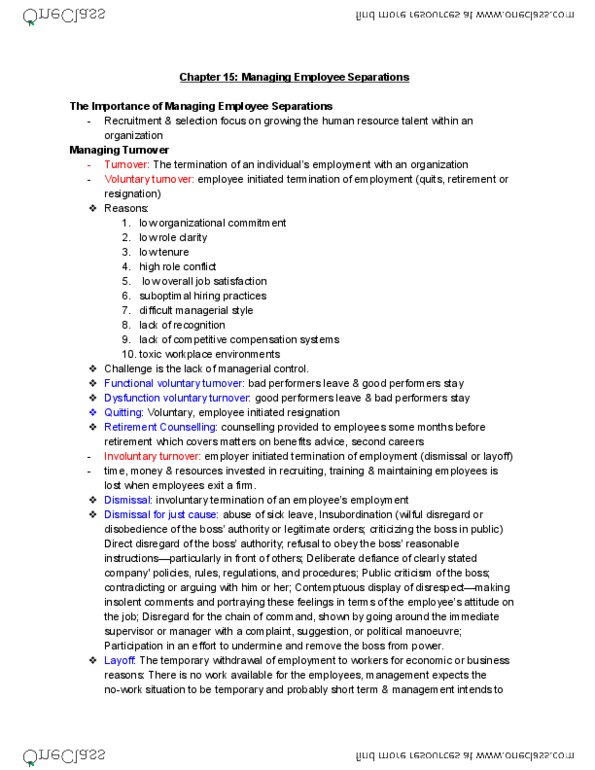 HRM200 Chapter Notes - Chapter 12,13,15: Career Development, Credit Union, Capital Structure thumbnail