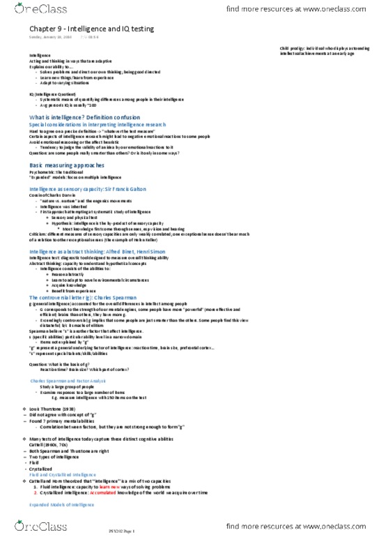 PSY 202 Chapter Notes - Chapter 9-11,14: Lie Detection, Birth Order, Adrenal Gland thumbnail