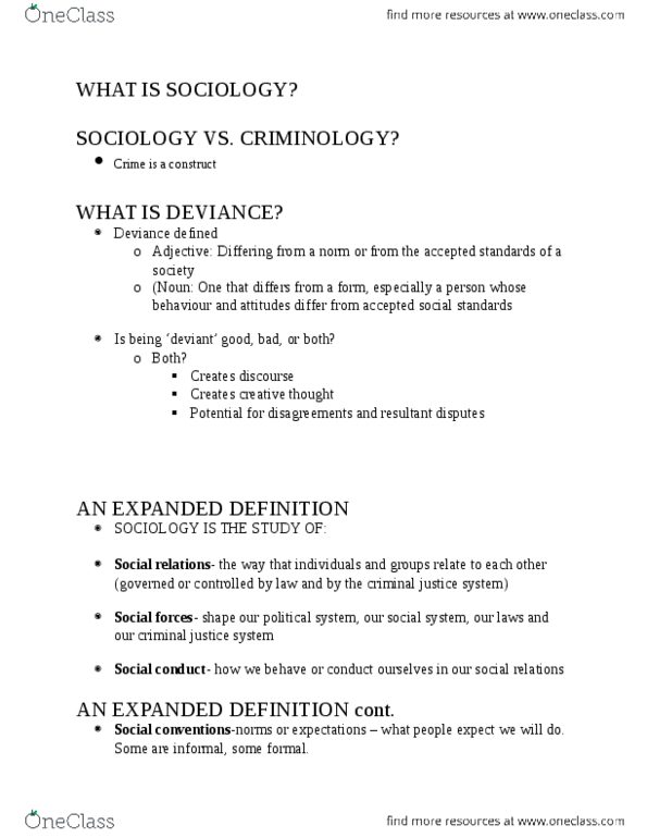 CRIM 104 Lecture Notes - Lecture 1: The Roots, Jeremy Bentham, Montesquieu thumbnail