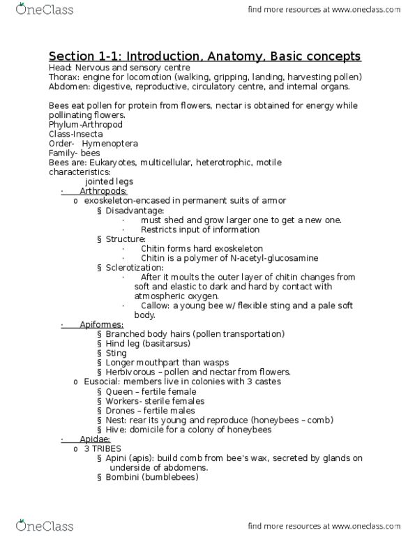 ENVS 2210 Chapter Notes - Chapter 1-15: Malpighian Tubule System, Pheromone, Proventriculus thumbnail