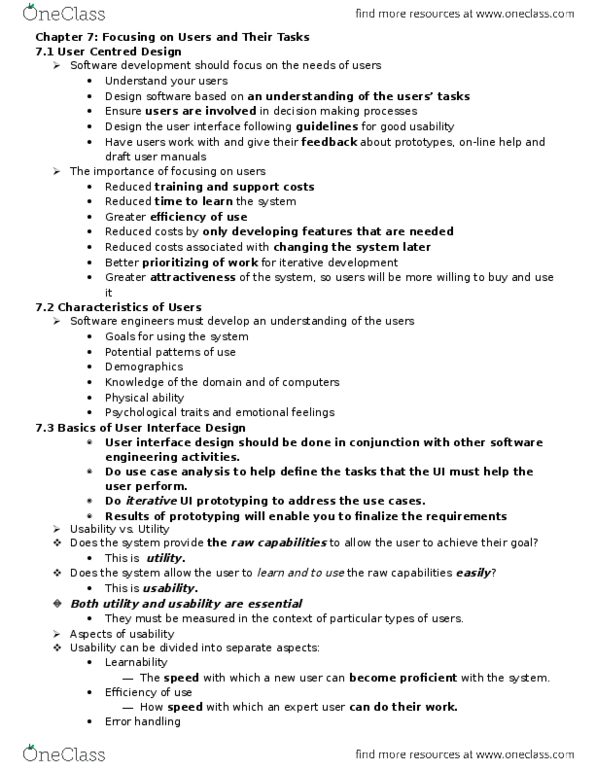 SEG 2105 Lecture Notes - Lecture 7: Affordance, Railways Act 1921, Heuristic Evaluation thumbnail