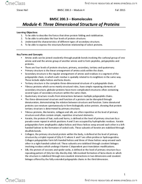 BMSC 200 Lecture 4: BMSC 200.3 Notes for Module 4 thumbnail