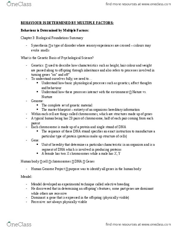 PSY100H1 Lecture Notes - Lecture 4: Lobotomy, Grey Matter, Thymus thumbnail