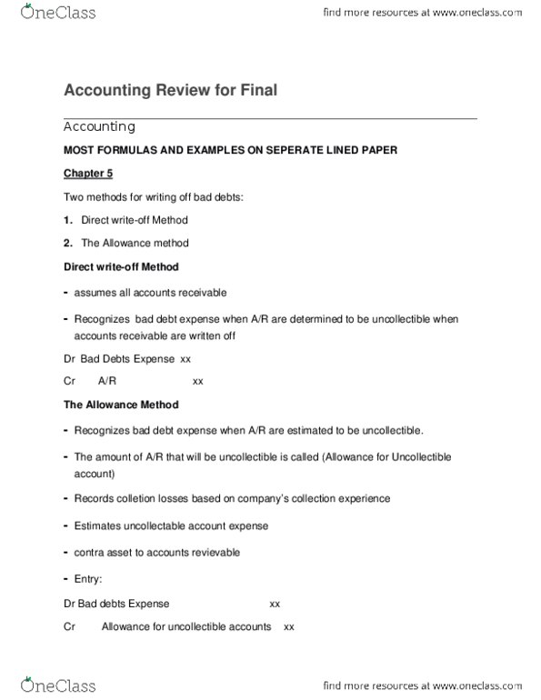 ACC 928 Lecture Notes - Lecture 1: Financial Statement, Capital Account, Preferred Stock thumbnail