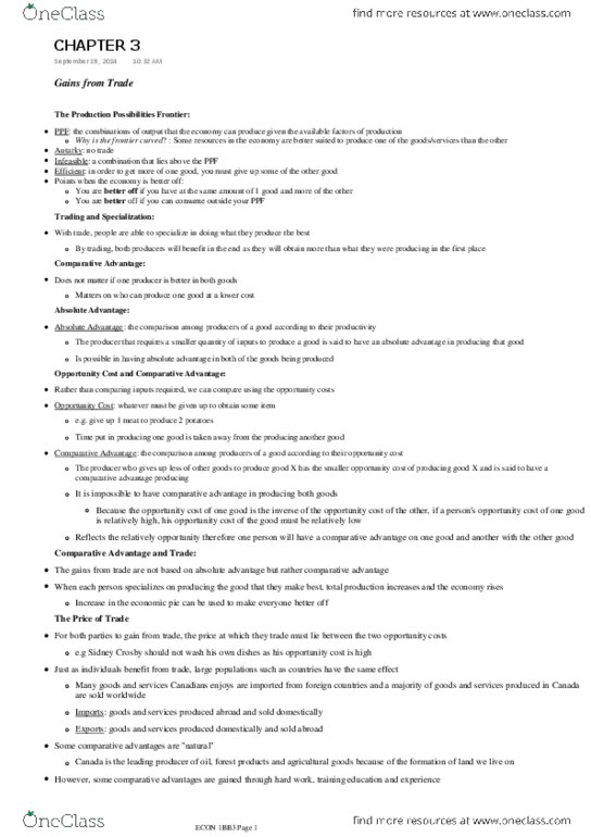 ECON 1BB3 Chapter Notes - Chapter 3: Stamen, Sidney Crosby, Absolute Advantage thumbnail