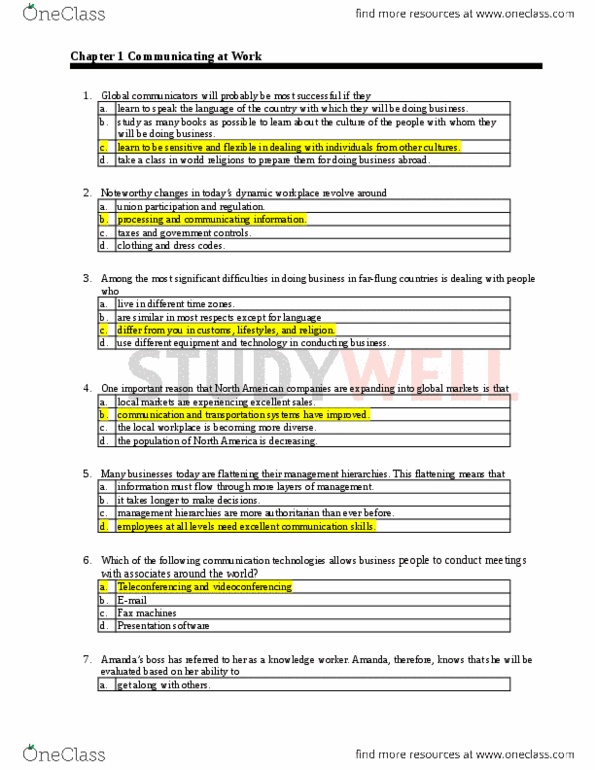 MARK 201 Lecture 17: Comm 212 Multiple Choice thumbnail