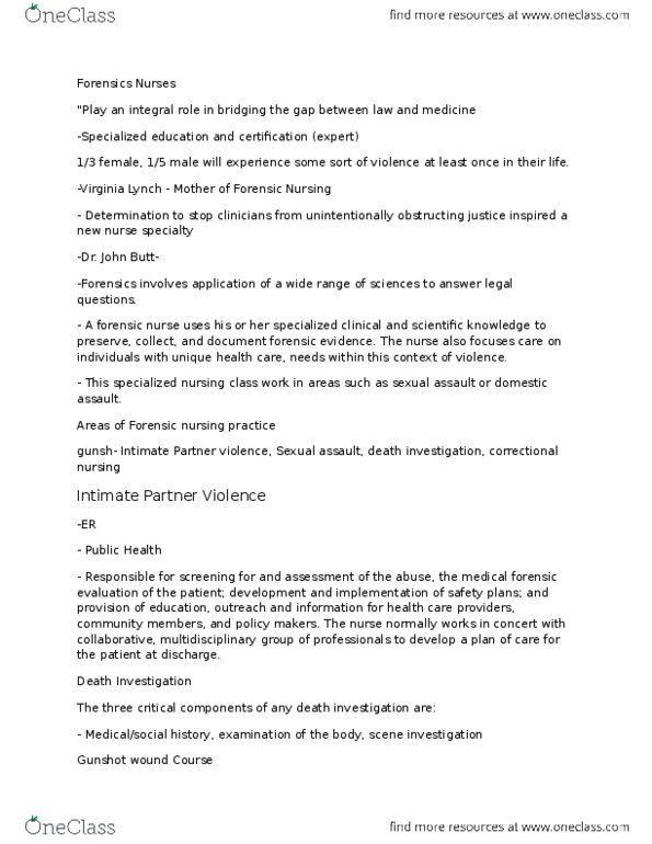 FSC239Y5 Lecture Notes - Lecture 7: Ballistic Trauma, Sexual Assault, Informed Consent thumbnail