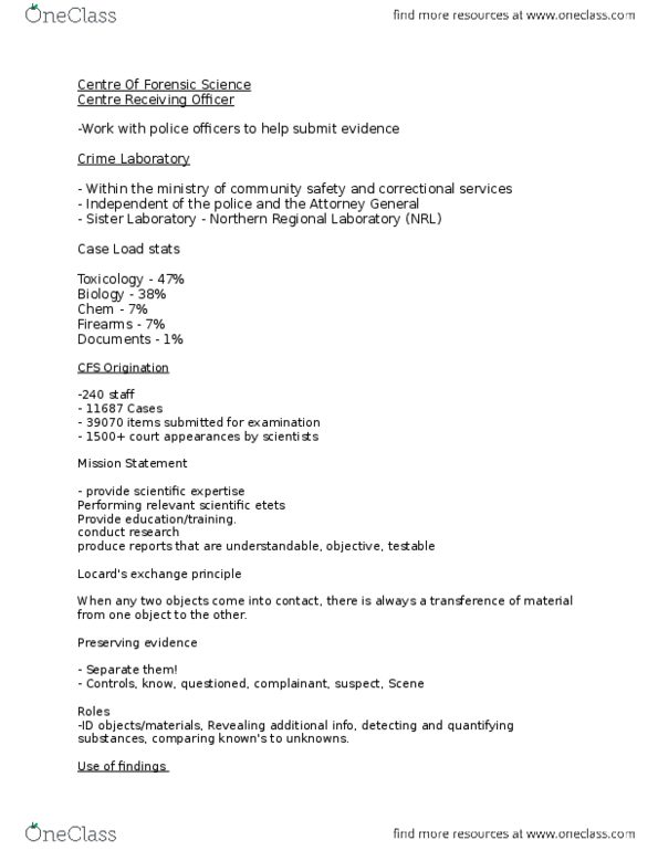 FSC239Y5 Lecture Notes - Lecture 4: Scanning Electron Microscope, Fire Investigation, Fire Marshal thumbnail