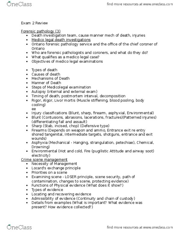 FSC239Y5 Lecture Notes - Lecture 1: Soot, Petechia, Asphyxia thumbnail