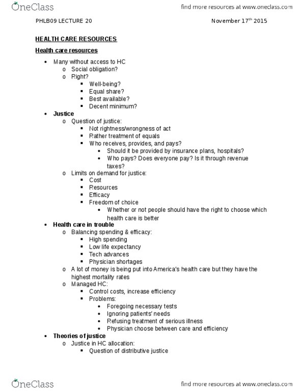 PHLB09H3 Lecture Notes - Lecture 20: Special Rights, Equal Opportunity, Distributive Justice thumbnail