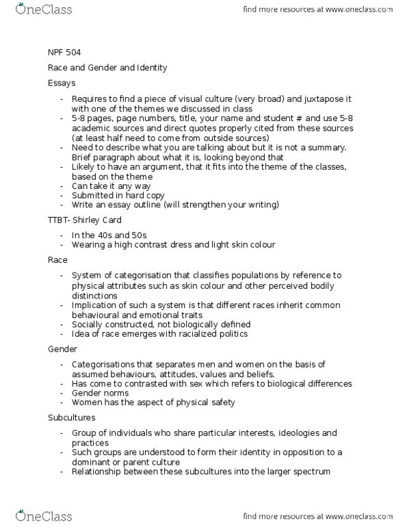 NPF 504 Lecture Notes - Lecture 8: British Rail Class 58, Elitism, Malcolm Gladwell thumbnail