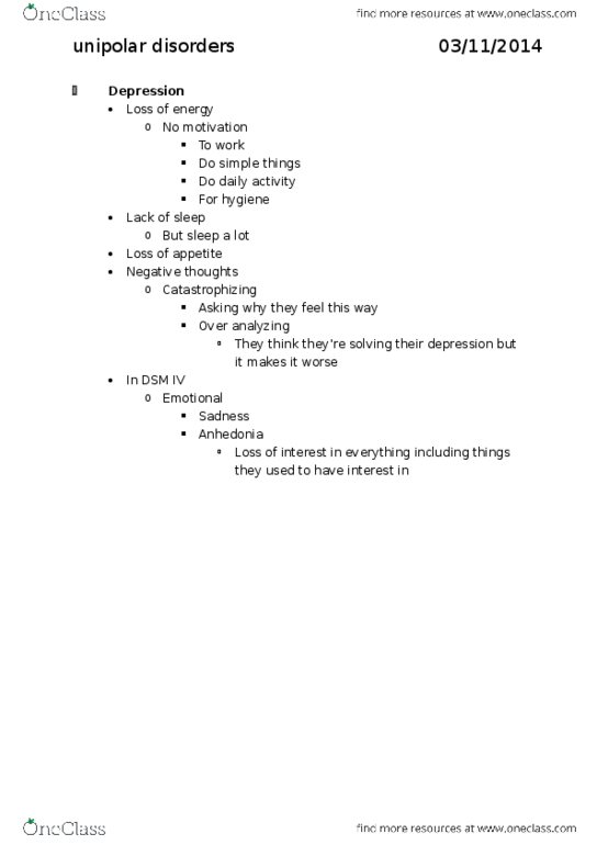 PSY 325 Lecture Notes - Lecture 8: Main Source, Myelin, Limbic System thumbnail