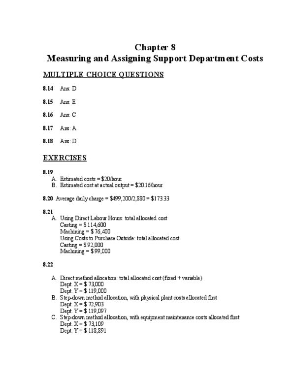 ACC 410 : ACC410 Solution Chapter 8 - OneClass