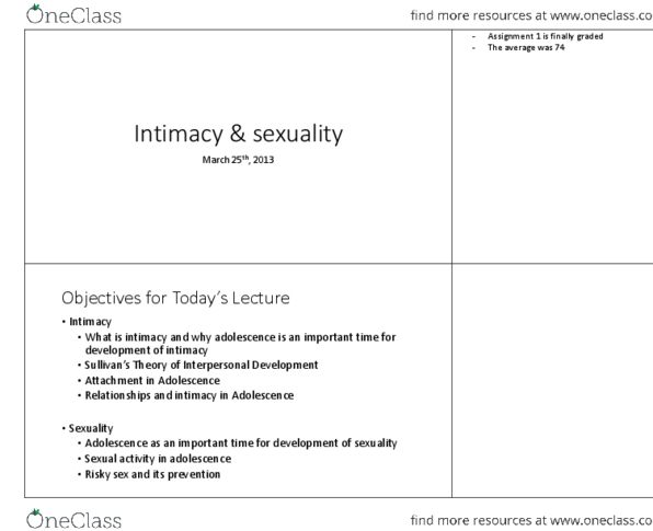 PSY310H5 Lecture Notes - Lecture 10: Orgasm, Social Cognition, Attachment In Adults thumbnail