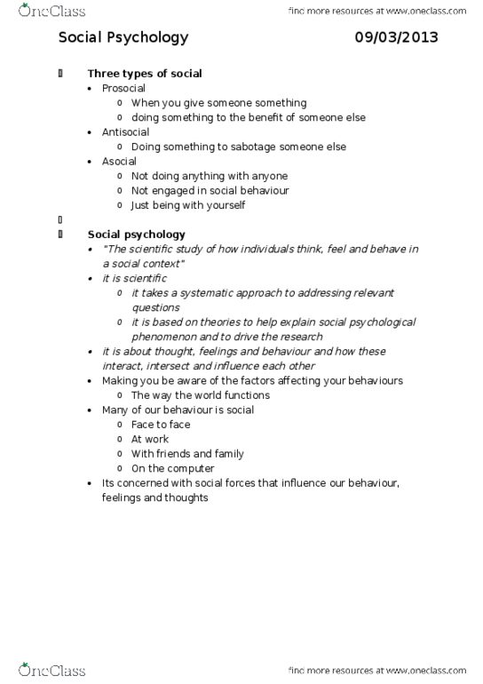 PSY 504 Lecture Notes - Lecture 1: Social Forces, Deindividuation, Philip Zimbardo thumbnail