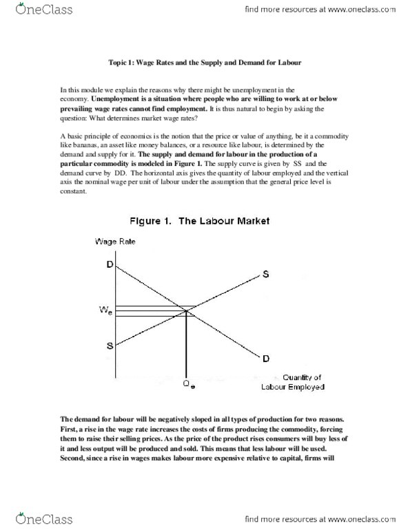 ECON 3240 Lecture Notes - Lecture 2: Prevailing Wage, Demand Curve, Opportunity Cost thumbnail