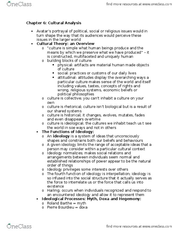 MDSA01H3 Lecture Notes - Lecture 13: Doxa, Heterodoxy, Reductionism thumbnail