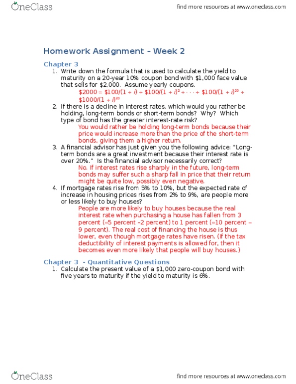 POLI 380 Lecture Notes - Lecture 2: Real Interest Rate, Cash Flow, Federal Funds Rate thumbnail