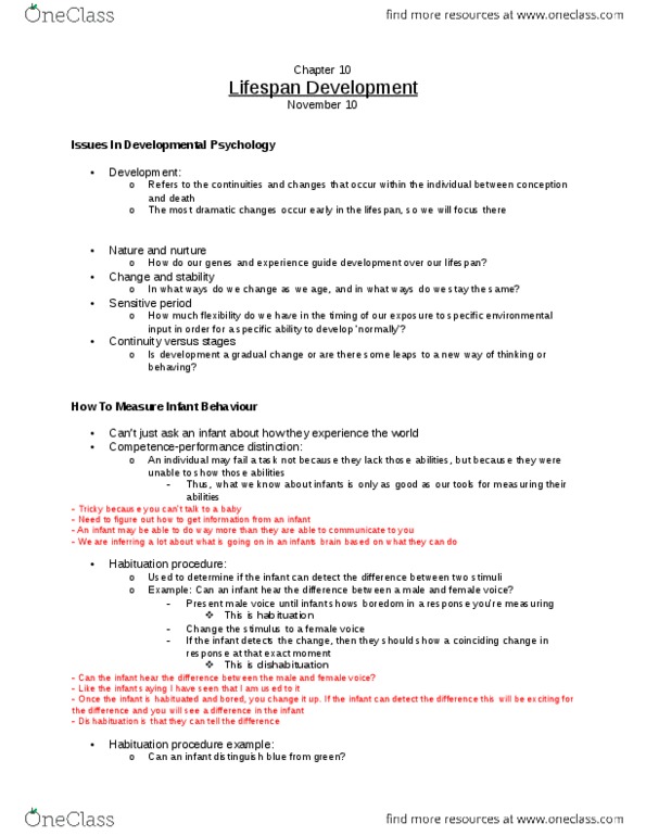PSYC 1000 Lecture Notes - Lecture 6: Dishabituation, Habituation, Observational Learning thumbnail