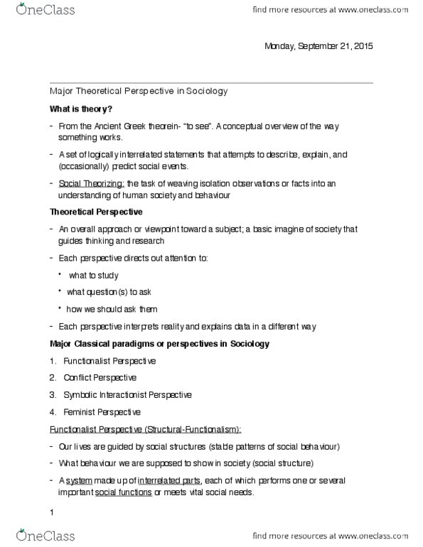 SOC 1101 Lecture Notes - Lecture 3: Consumerism, Social Inequality, Highgate Cemetery thumbnail