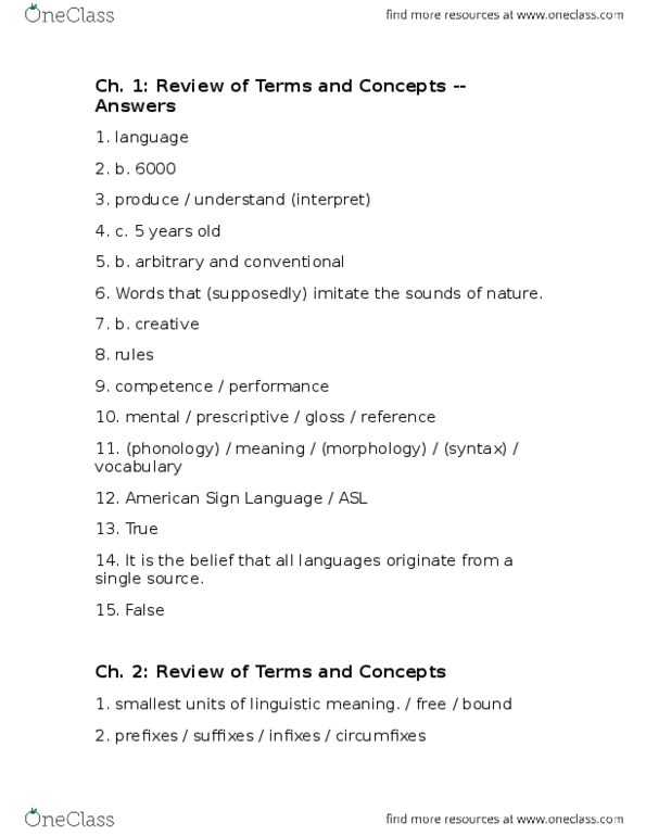 PHIL 1050 Lecture Notes - Lecture 6: American Sign Language, Bound 2, Epenthesis thumbnail