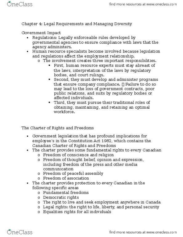 BUSI 3102 Lecture Notes - Lecture 6: Protected Group, Job Sharing, Equal Pay For Equal Work thumbnail