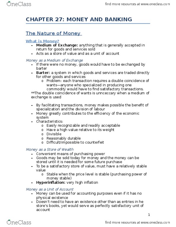 ECON 102 Chapter 27: Study Notes (Self Draw Graphs) thumbnail