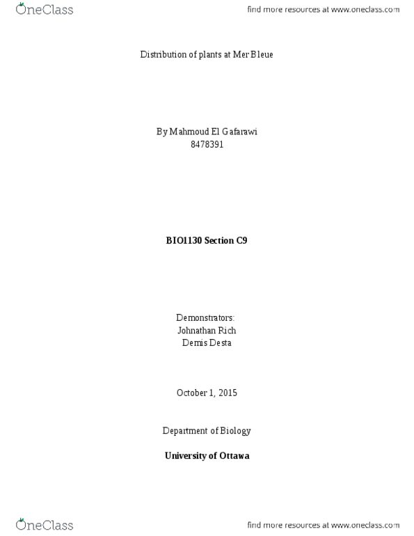BIO 1130 Lecture Notes - Lecture 1: Ecotone, Alder thumbnail
