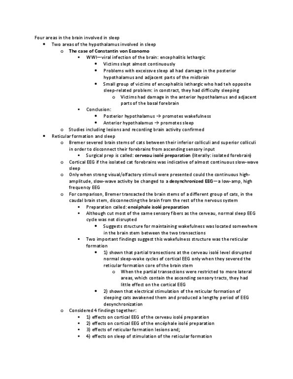 PSYC 2410 Chapter Notes - Chapter 14: Slow-Wave Sleep, Constantin Von Economo, Reticular Formation thumbnail