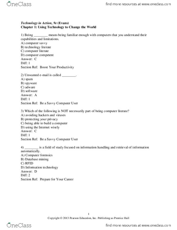 CIS 1000 Final Cis1000 exam bank OneClass
