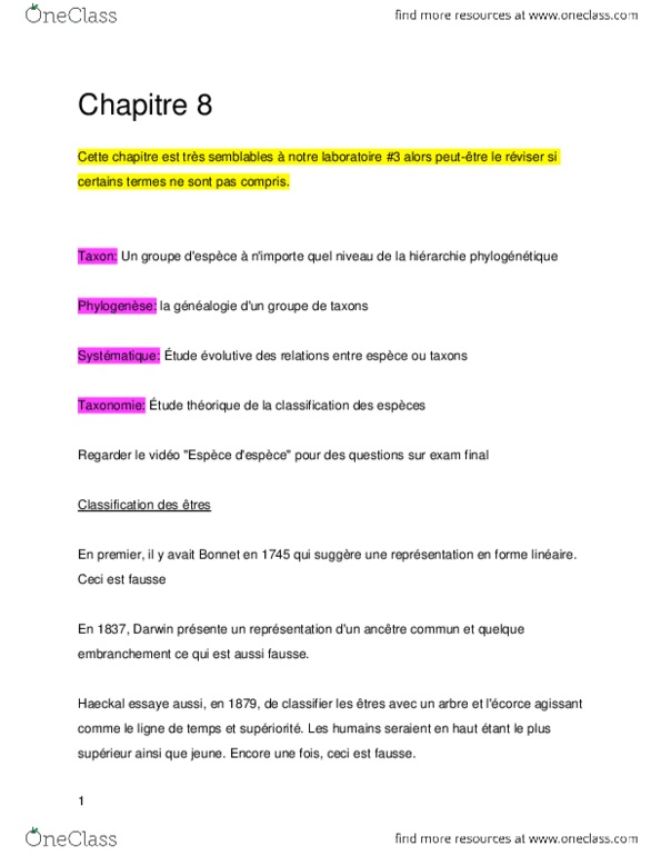 BIO 1530 Lecture Notes - Lecture 8: Encore Une Fois, Vido thumbnail