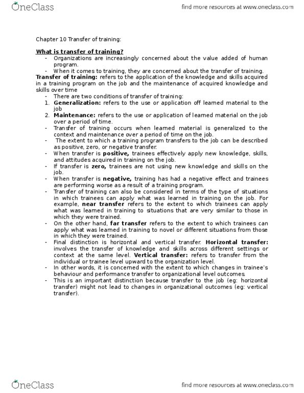 Management and Organizational Studies 3343A/B Chapter Notes - Chapter 10: Job Performance, Ob River, Network For Earthquake Engineering Simulation thumbnail