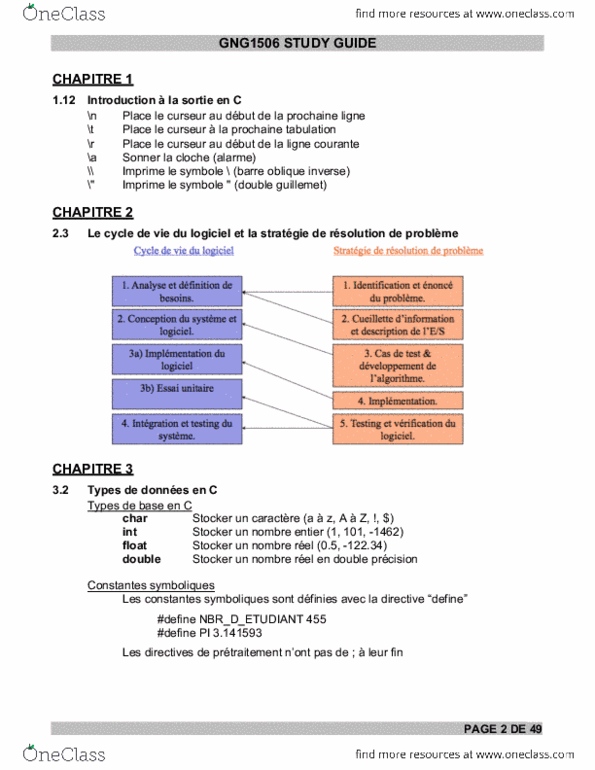 GNG 1106 Chapter 1-11: Complete Study Guide (French) thumbnail