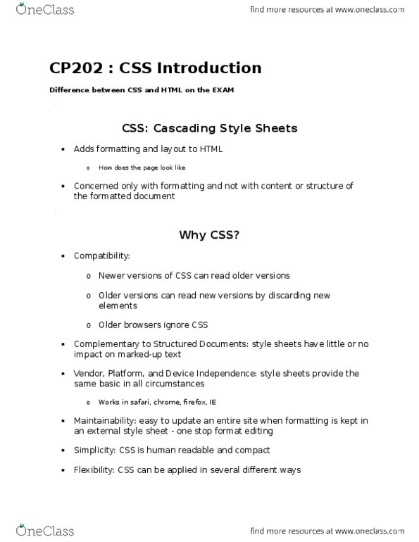 CP202 Lecture 6: CSS Intro thumbnail