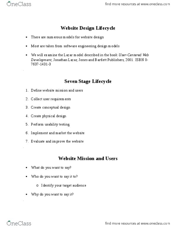 CP202 Lecture Notes - Lecture 4: Usability Testing, Software Engineering, International Standard Book Number thumbnail