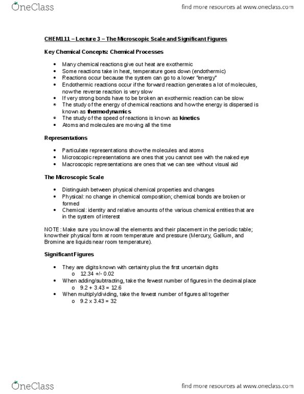 CHEM 111 Lecture Notes - Lecture 3: Significant Figures, Gallium, Bromine thumbnail