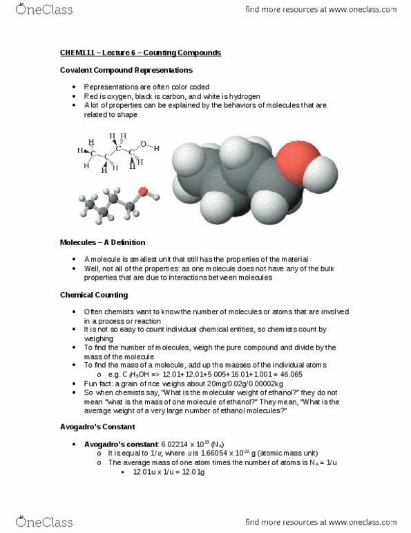 CHEM 111 Lecture Notes - Lecture 6: Atomic Number thumbnail