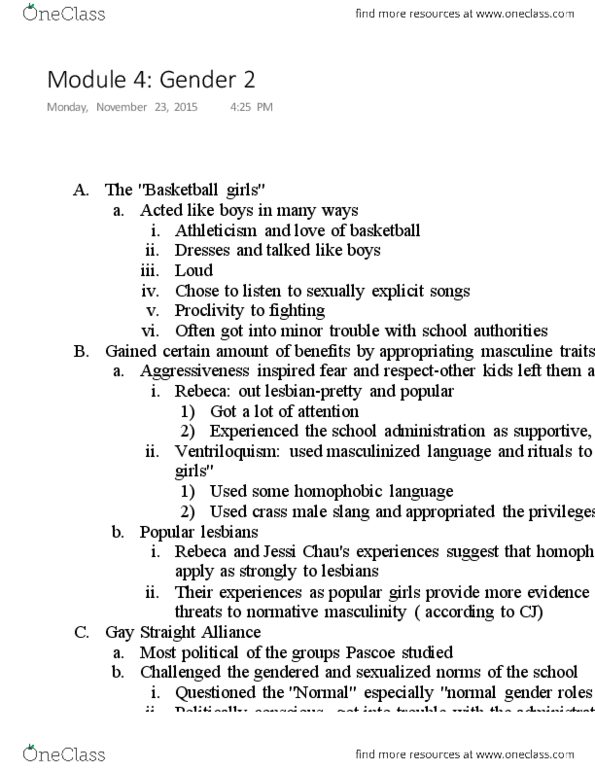 SOCIOL 3AC Lecture Notes - Lecture 25: Homophobia, Ventriloquism, Crass thumbnail