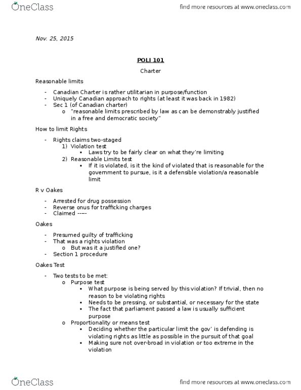 POLI 101 Lecture Notes - Lecture 34: Harm Principle thumbnail