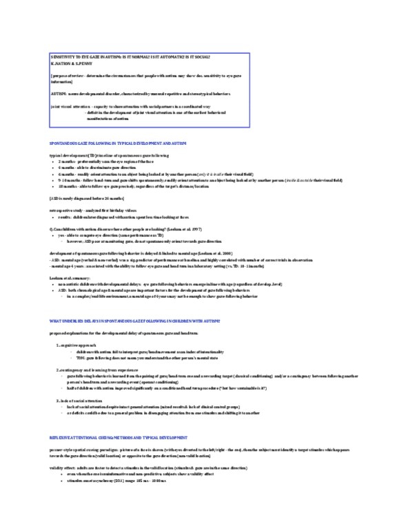 PSYC 213 Chapter : sensitivity to eye gaze in autism (Nation & Penny) - PDF thumbnail