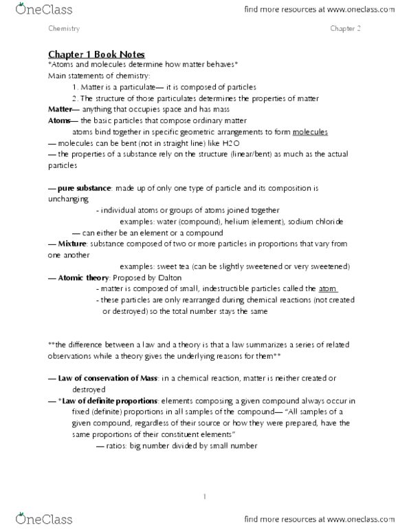 CHEM 120 Chapter 1: CHEM ch. 1 book notes thumbnail