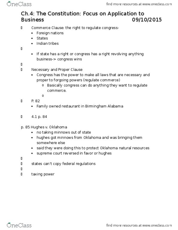 LAW 3220 Lecture Notes - Lecture 4: Commerce Clause, Duke Energy, Sin Tax thumbnail