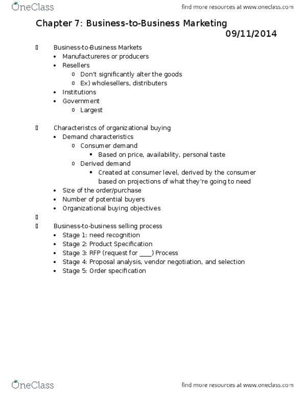 MKT-3010 Lecture 7: Ch 7 Notes thumbnail