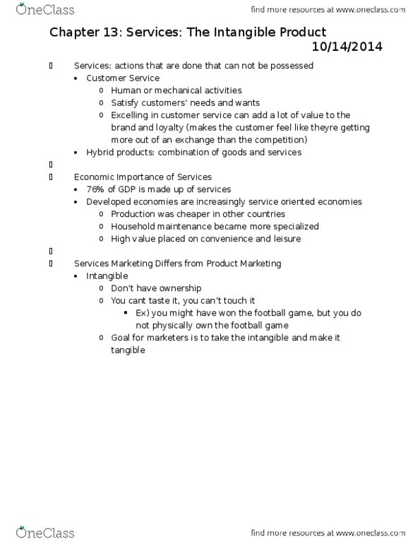 MKT-3010 Lecture Notes - Lecture 13: Boiling Point, Spring Break, Skill thumbnail