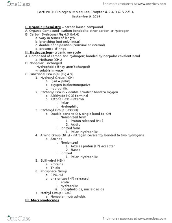 01:119:115 Lecture Notes - Lecture 3: Double Bond, Hydroxy Group, Carboxylic Acid thumbnail