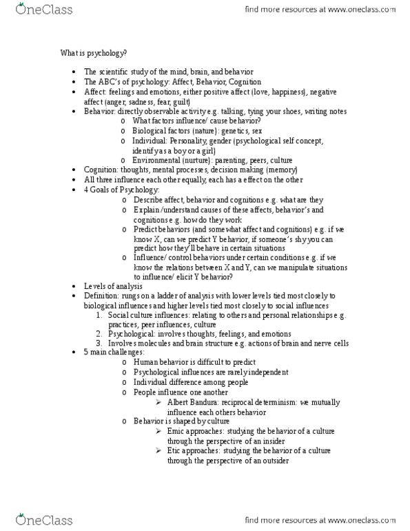 PSY 102 Lecture Notes - Lecture 10: Karl Lashley, Albert Bandura, Skeptical Movement thumbnail