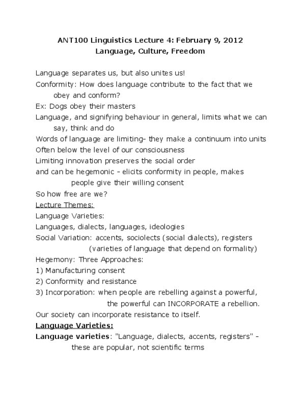 ANT100Y1 Lecture : Linguistics Lec 4- Feb 9.rtf thumbnail