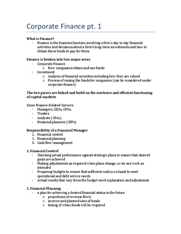 RSM100Y1 Lecture Notes - Corporate Bond, Commercial Paper thumbnail