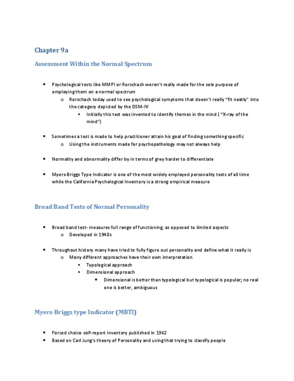 PSYC37H3 Chapter Notes - Chapter 9: California Psychological Inventory thumbnail